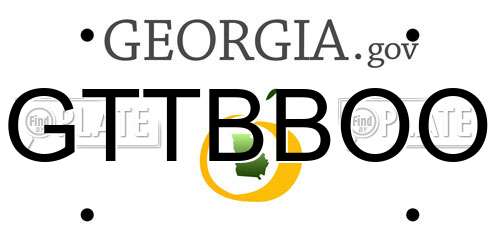 GTTBBOO Georgia License Plate