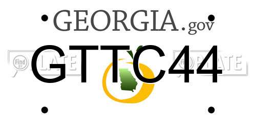 GTTC44 Georgia License Plate