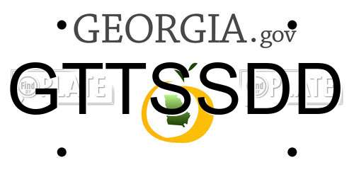 GTTSSDD Georgia License Plate