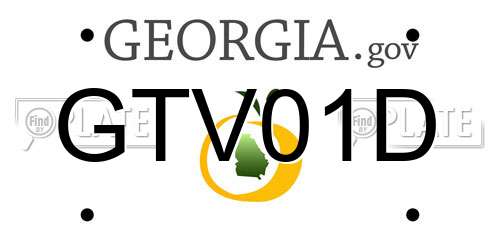 GTV01D Georgia License Plate