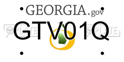 GTV01Q Georgia License Plate