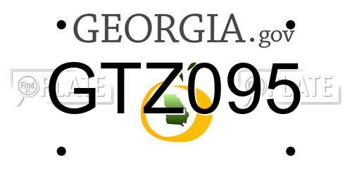 GTZ095 Georgia License Plate