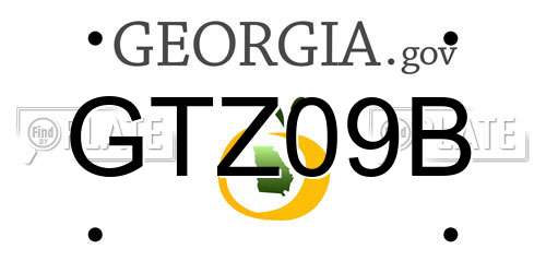 GTZ09B Georgia License Plate