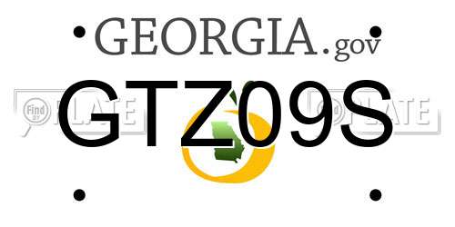 GTZ09S Georgia License Plate