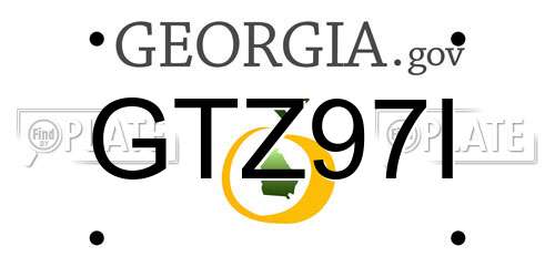 GTZ97I Georgia License Plate