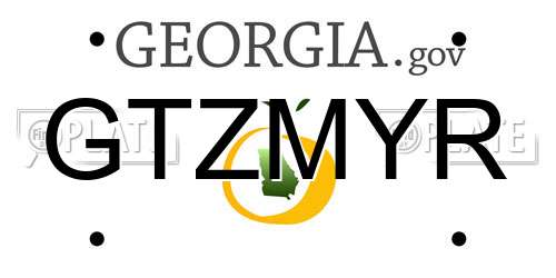 GTZMYR Georgia License Plate