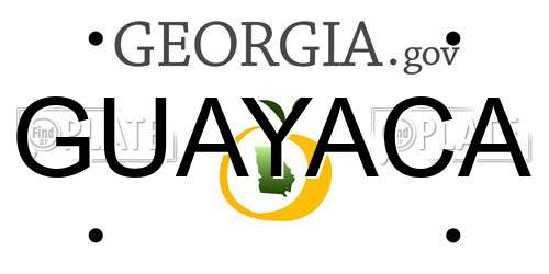 GUAYACA Georgia License Plate