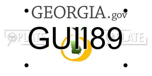 GUII89 Georgia License Plate