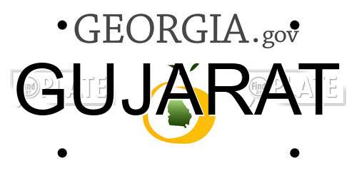 GUJARAT Georgia License Plate
