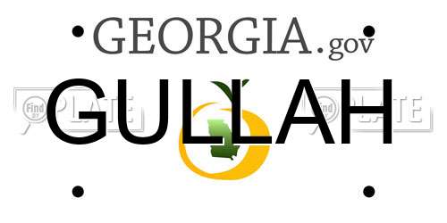 GULLAH Georgia License Plate