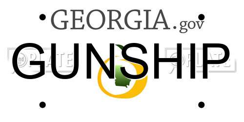 GUNSHIP Georgia License Plate