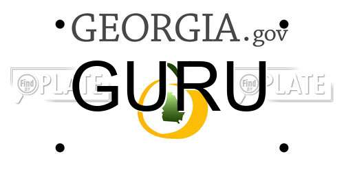 GURU Georgia License Plate