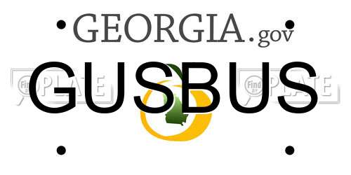 GUSBUS Georgia License Plate