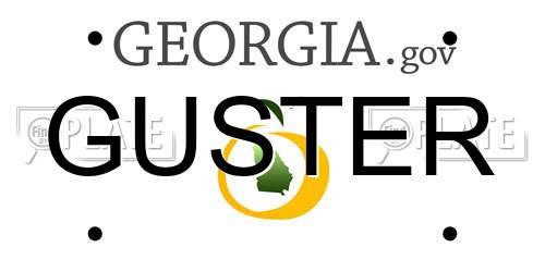GUSTER Georgia License Plate