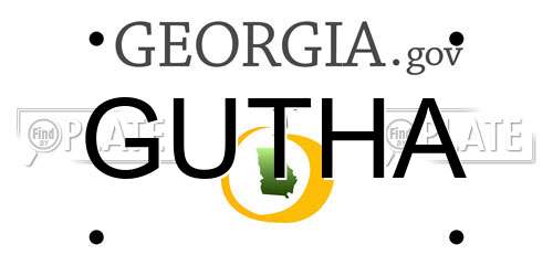 GUTHA Georgia License Plate
