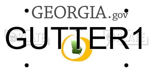 GUTTER1 Georgia License Plate