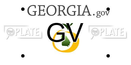 GV Georgia License Plate