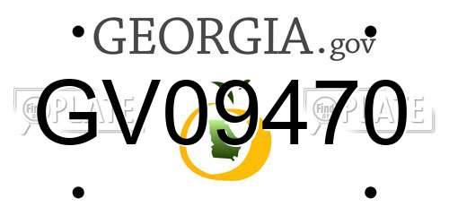 GV09470 Georgia License Plate