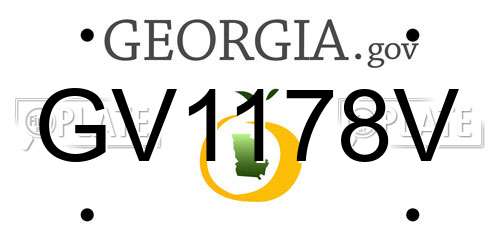 GV1178V Georgia License Plate