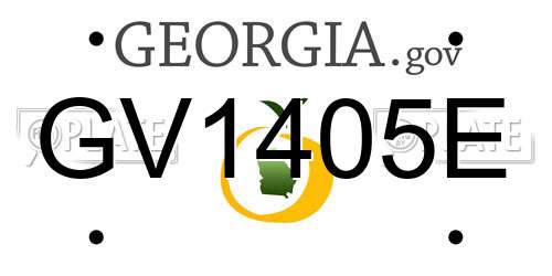 GV1405E Georgia License Plate