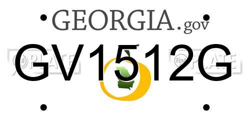GV1512G Georgia License Plate