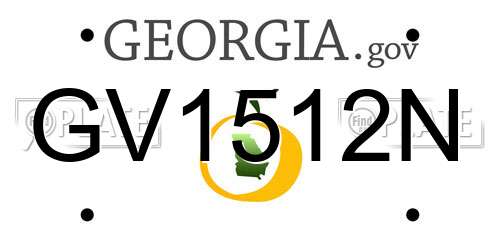 GV1512N Georgia License Plate