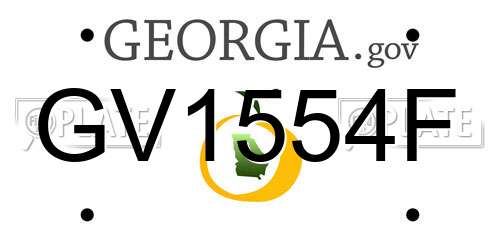 GV1554F Georgia License Plate