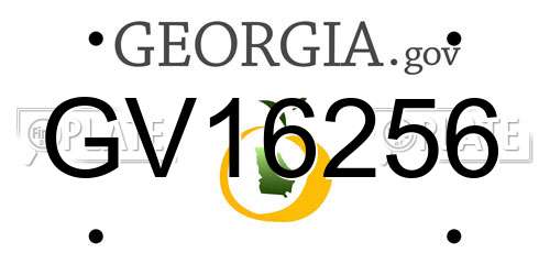 GV16256 Georgia License Plate