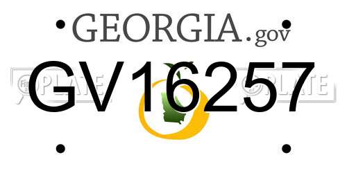 GV16257 Georgia License Plate