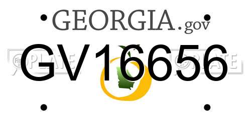 GV16656 Georgia License Plate