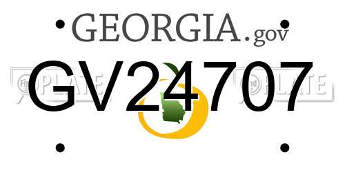 GV24707 Georgia License Plate