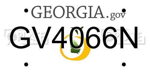 GV4066N Georgia License Plate