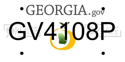 GV4108P Georgia License Plate