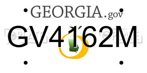 GV4162M Georgia License Plate