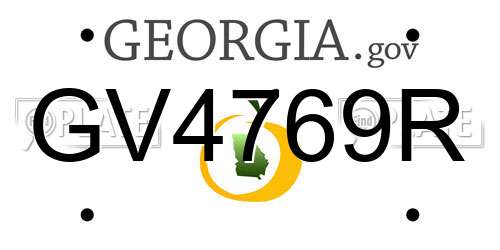 GV4769R Georgia License Plate