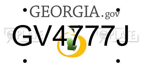 GV4777J Georgia License Plate