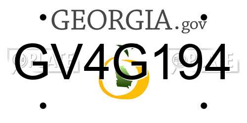 GV4G194 Georgia License Plate
