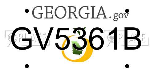 GV5361B Georgia License Plate