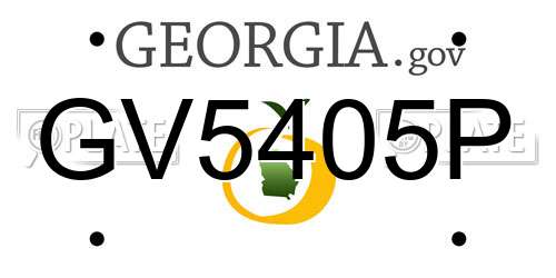 GV5405P Georgia License Plate