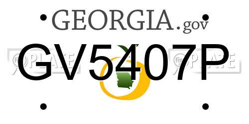GV5407P Georgia License Plate
