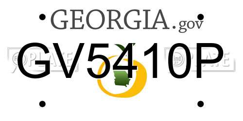 GV5410P Georgia License Plate