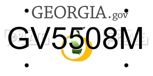 GV5508M Georgia License Plate