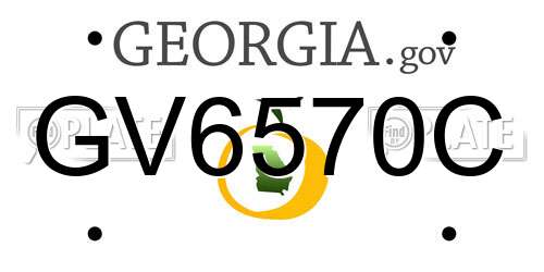 GV6570C Georgia License Plate