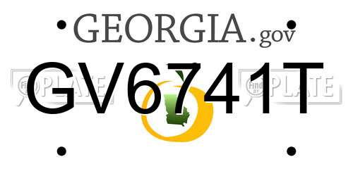 GV6741T Georgia License Plate