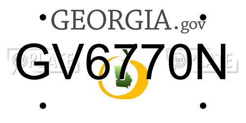 GV6770N Georgia License Plate