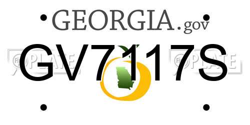 GV7117S Georgia License Plate