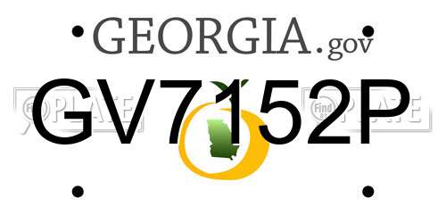 GV7152P Georgia License Plate