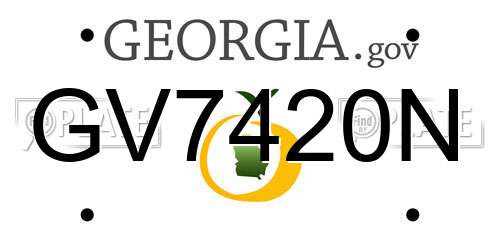 GV7420N Georgia License Plate