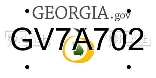 GV7A702 Georgia License Plate