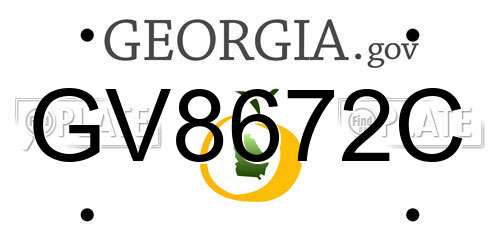 GV8672C Georgia License Plate
